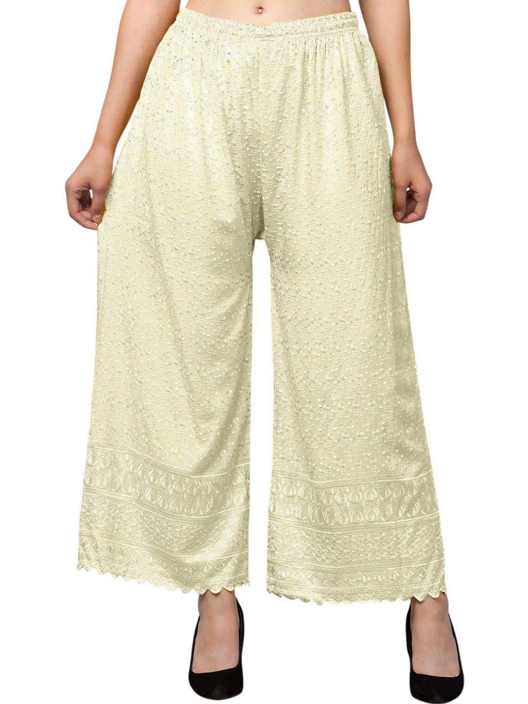 SMASUM Women Ethnic Motifs Embroidered Knitted Ethnic Palazzos - view 1