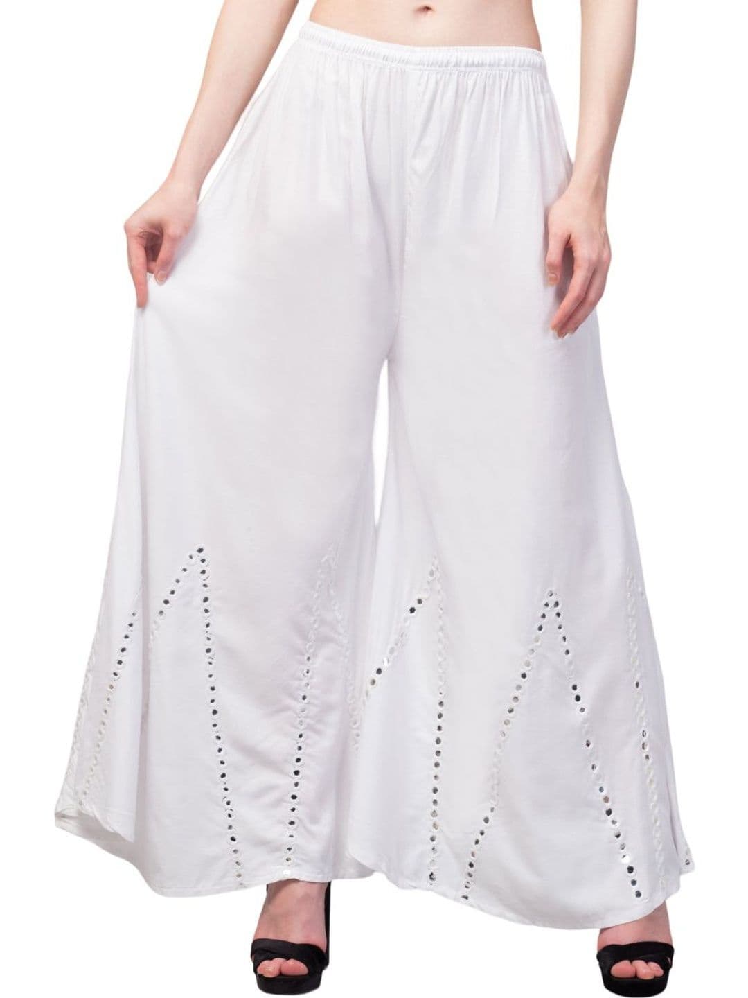 SMASUM Women Embellished Knitted Ethnic Palazzos - view 1