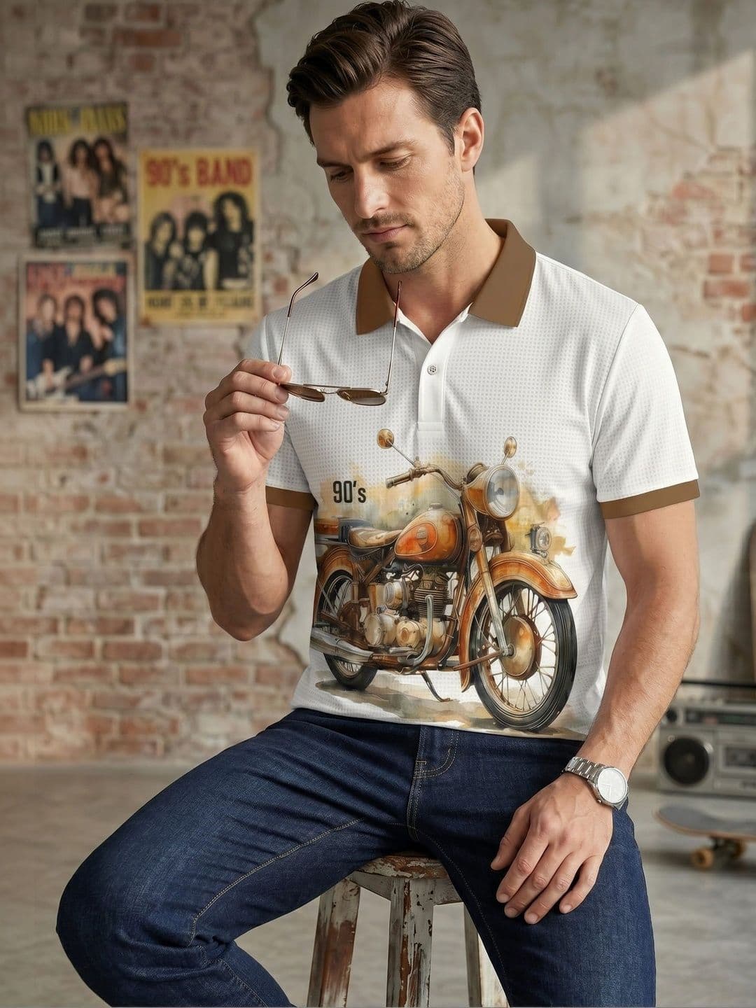 Tshirts Buddy Men Printed Polo Collar T-shirt - view 1