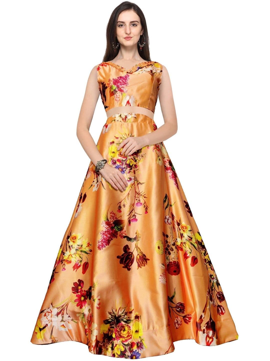 KAHIRAA WHOLETEX Printed Semi-Stitched Lehenga & Unstitched - view 1