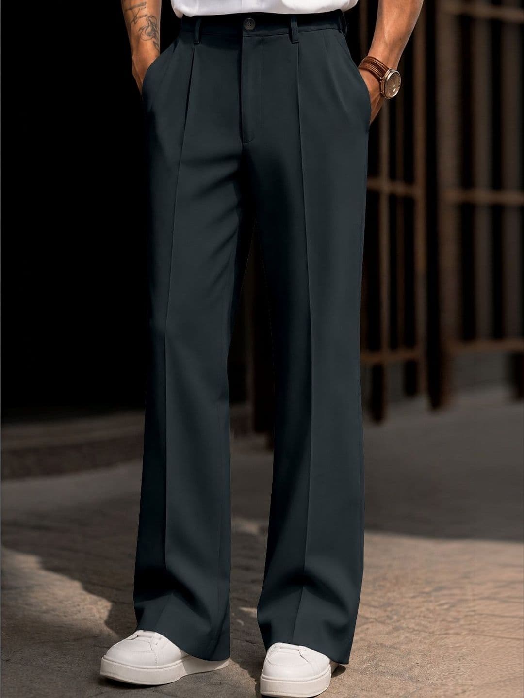 MODA RAPIDO X FITNESS EXCHANGE Men Relaxed Loose Fit Easy Wash Pleated Trousers - view 1