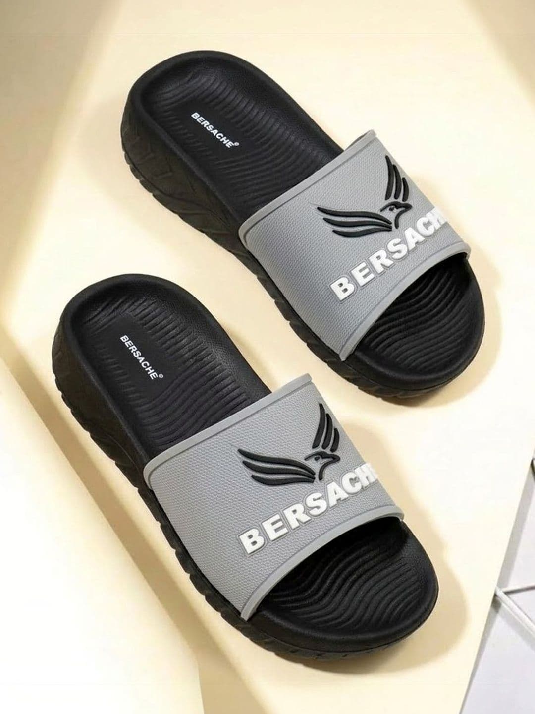 BERSACHE Men Printed Rubber Sliders - view 1