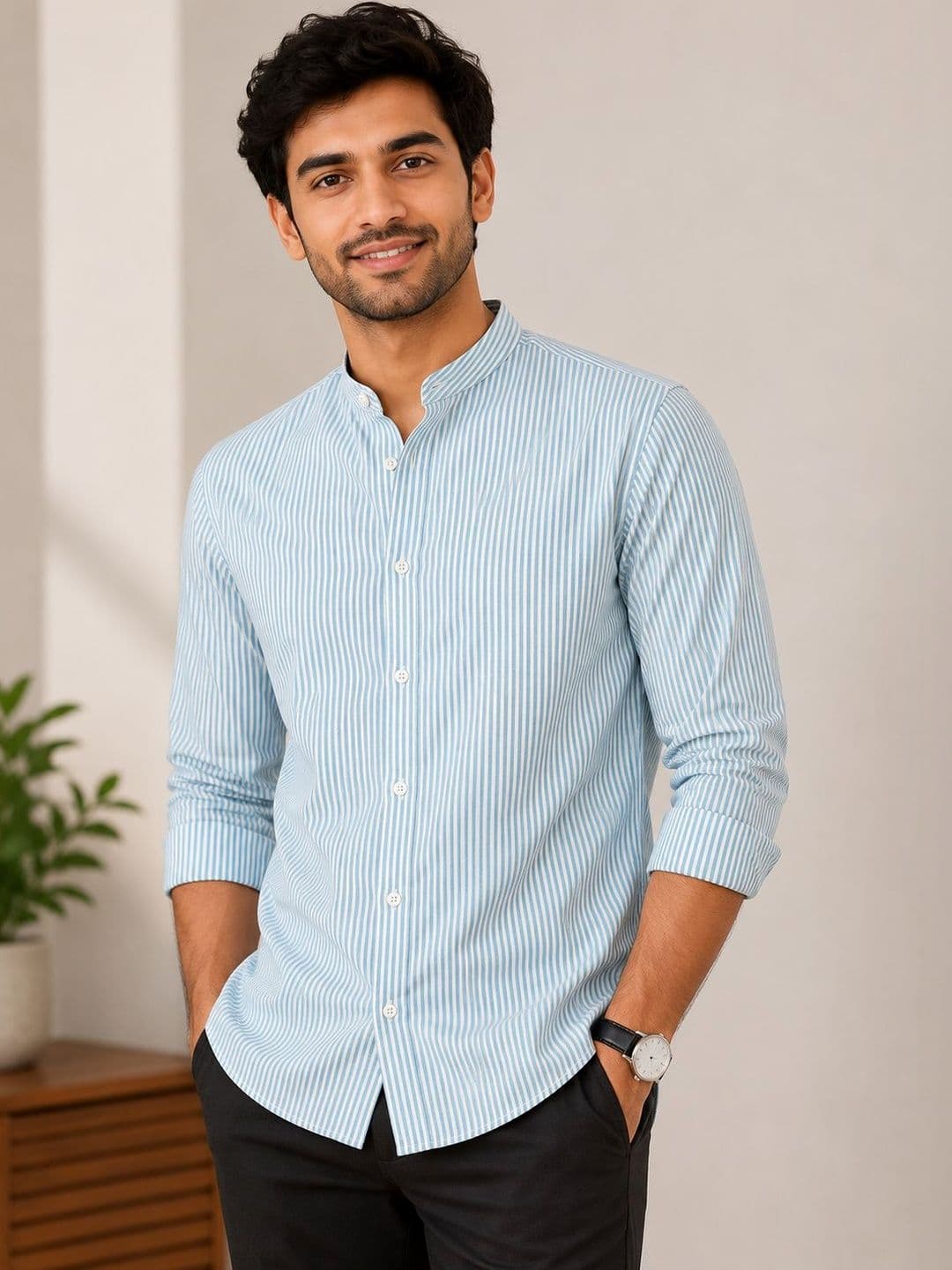 HERE&NOW Men Standard Striped Casual Shirt - view 1