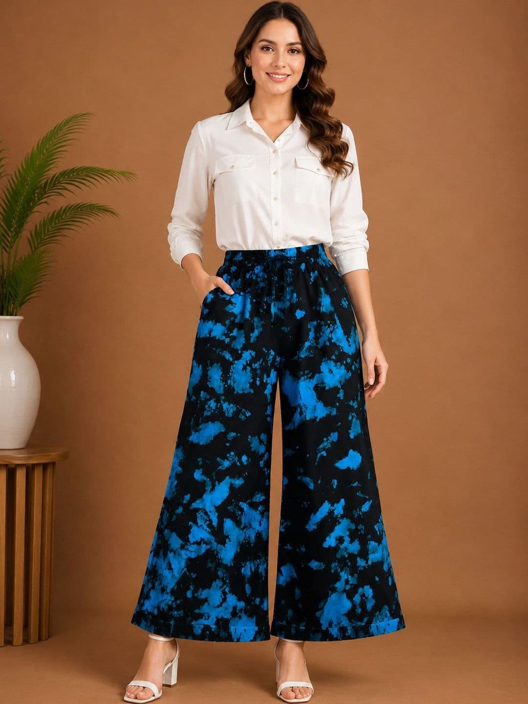 TAARAA Women Tie and Dye Printed Palazzos - view 1