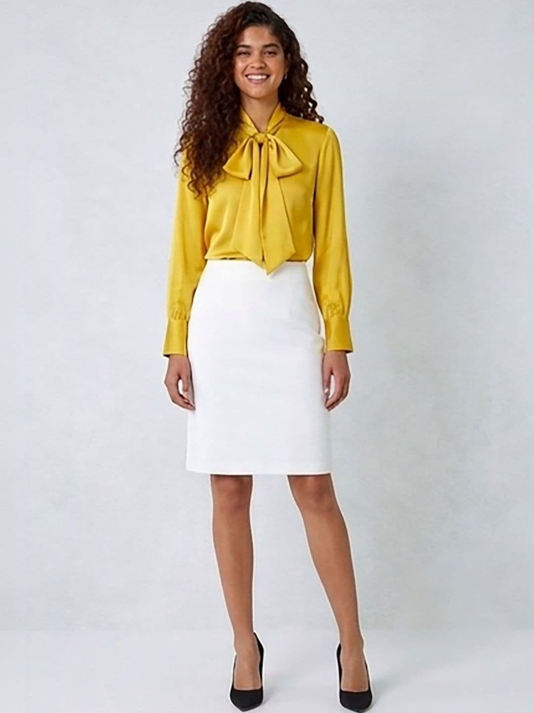 Stylecast X Kotty Women Back Slit Knee Length Straight Skirt - view 1