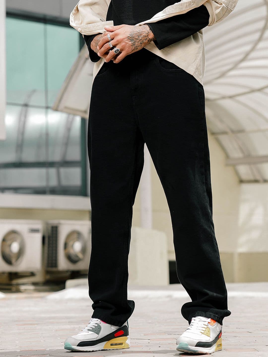 W.T.F - Witnessing True Fashion Men Comfort Cotton Mid-Rise Relaxed Fit Jeans - view 1