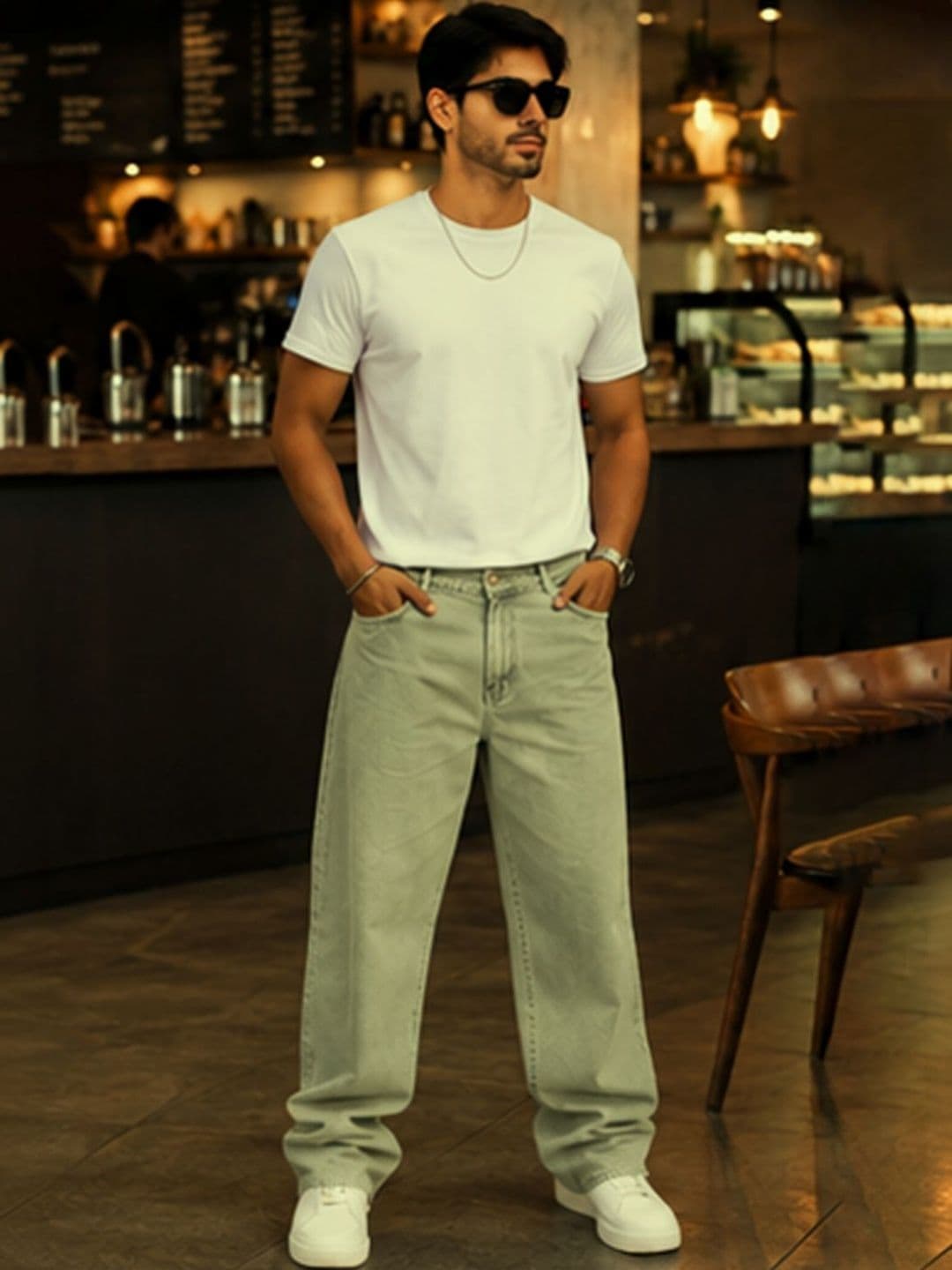 Encrypt Men Classic Regular Fit Mid-Rise Stretchable Jeans - view 1