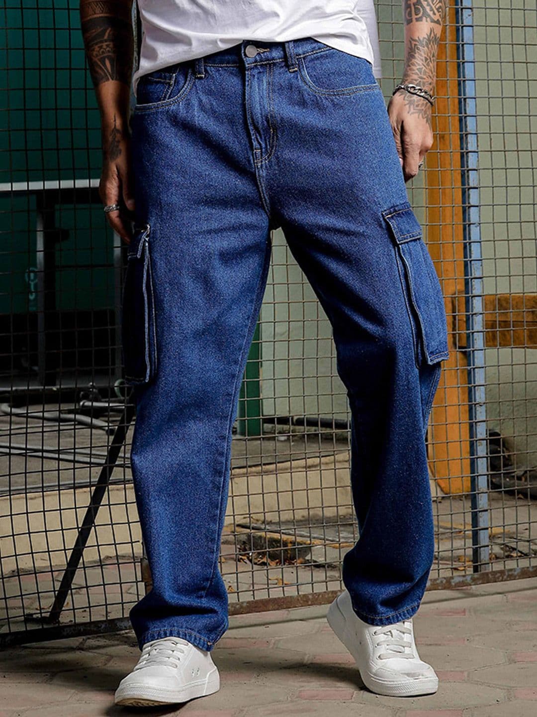 W.T.F - Witnessing True Fashion Men Pure Cotton Relaxed Fit Mid Rise Jeans - view 1