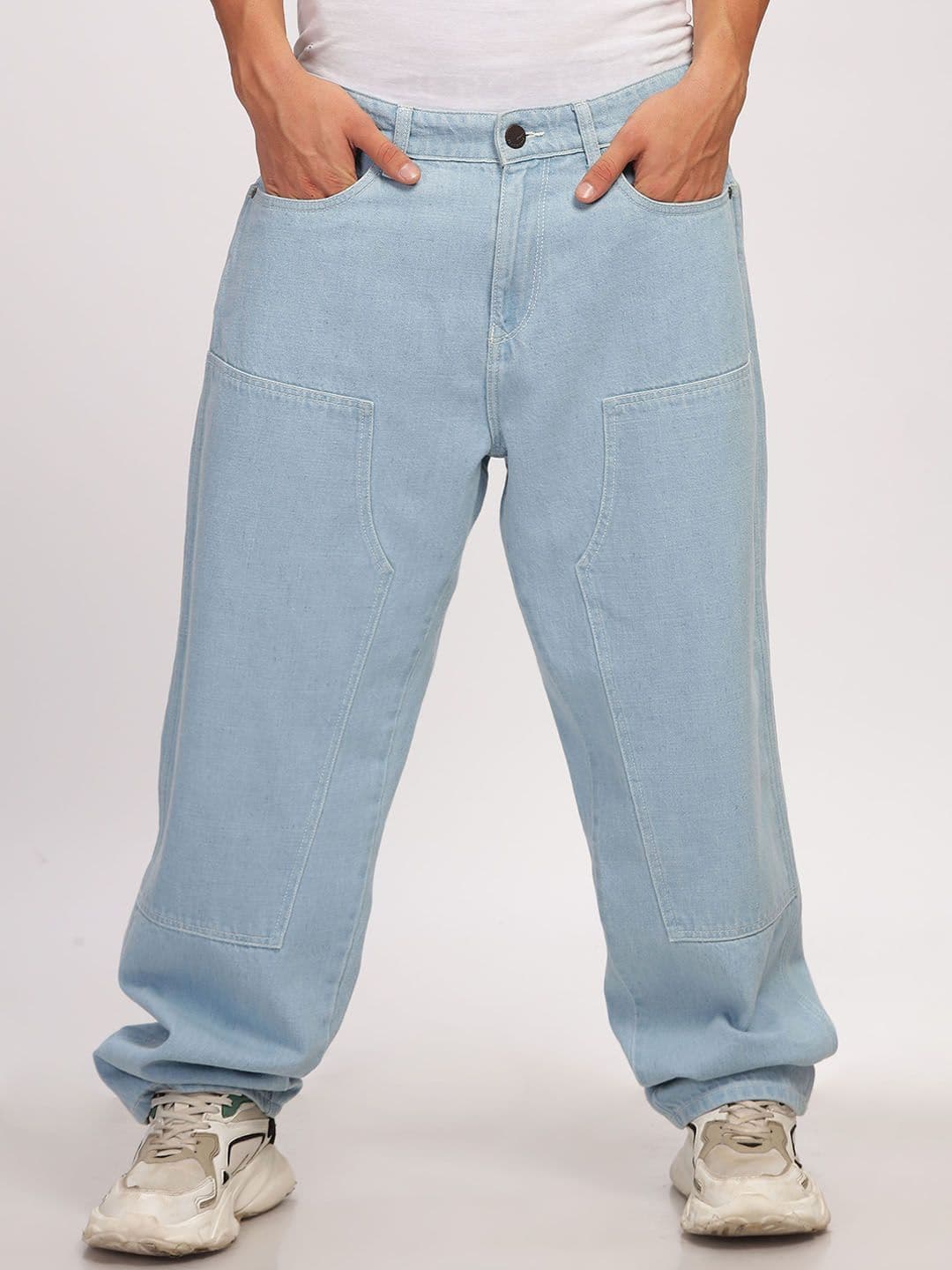 HERE&NOW Men Mid-Rise Pure Cotton Baggy Loose Relaxed Fit Jeans - view 1