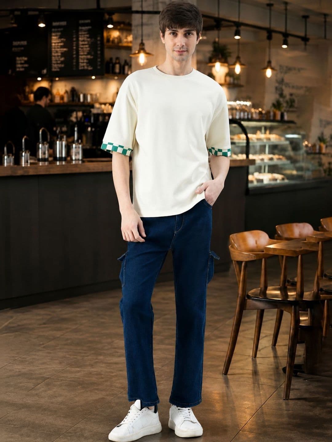 Encrypt Men Classic Regular Fit Mid-Rise Stretchable Jeans - view 1