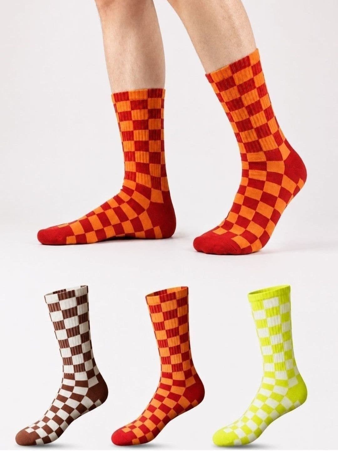 Sockscarving Men Pack of 3 Cotton Patterned Calf Length Socks - view 1