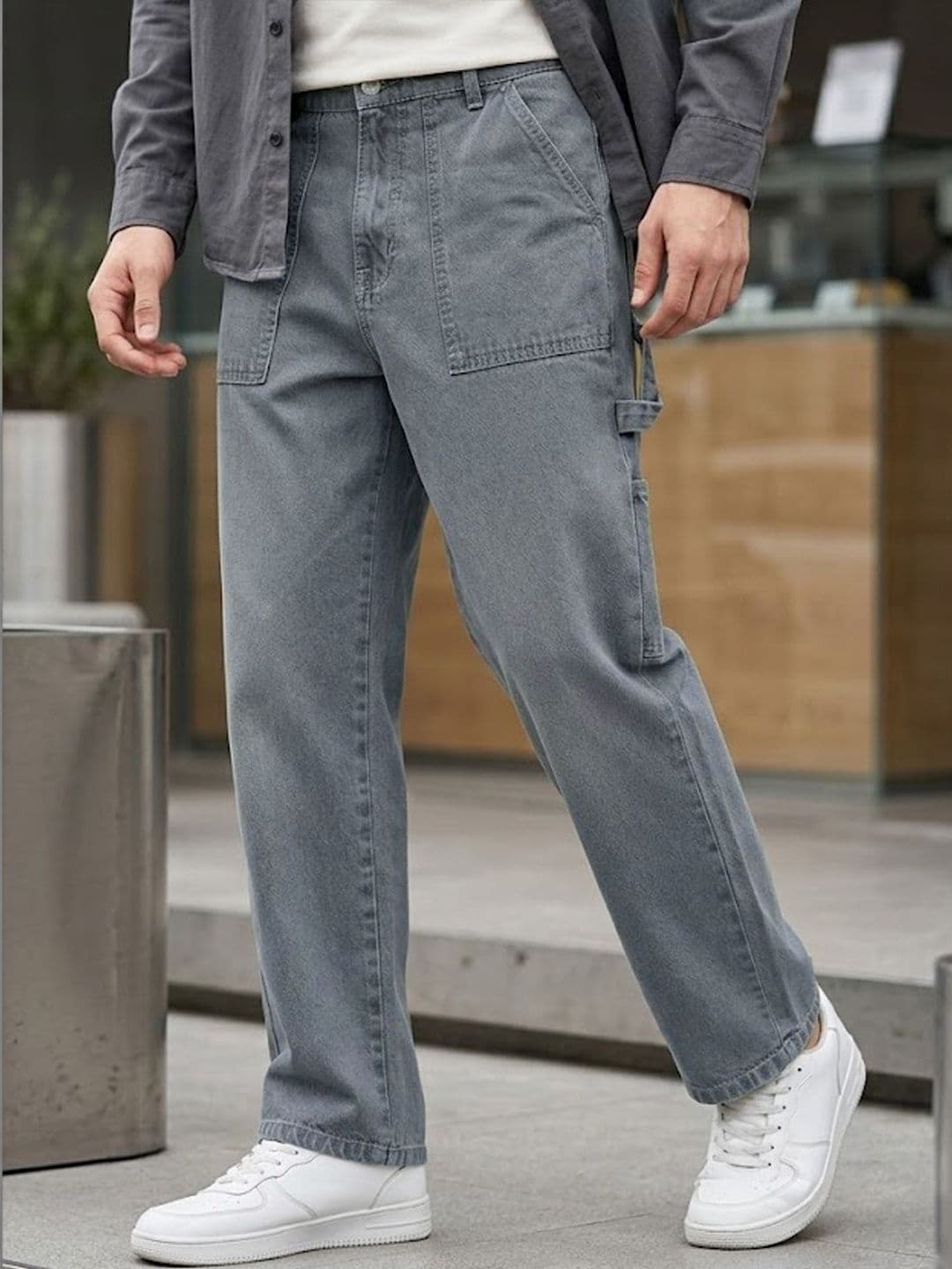 Urbano Fashion Men Loose Fit Carpenter Cargo Jeans - view 1