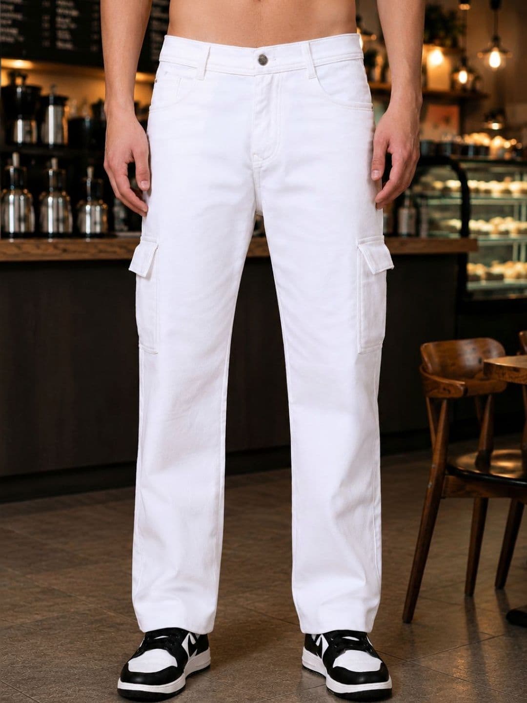 MaverIQ Men Classic Regular Fit Mid-Rise Coated Stretchable Jeans - view 1