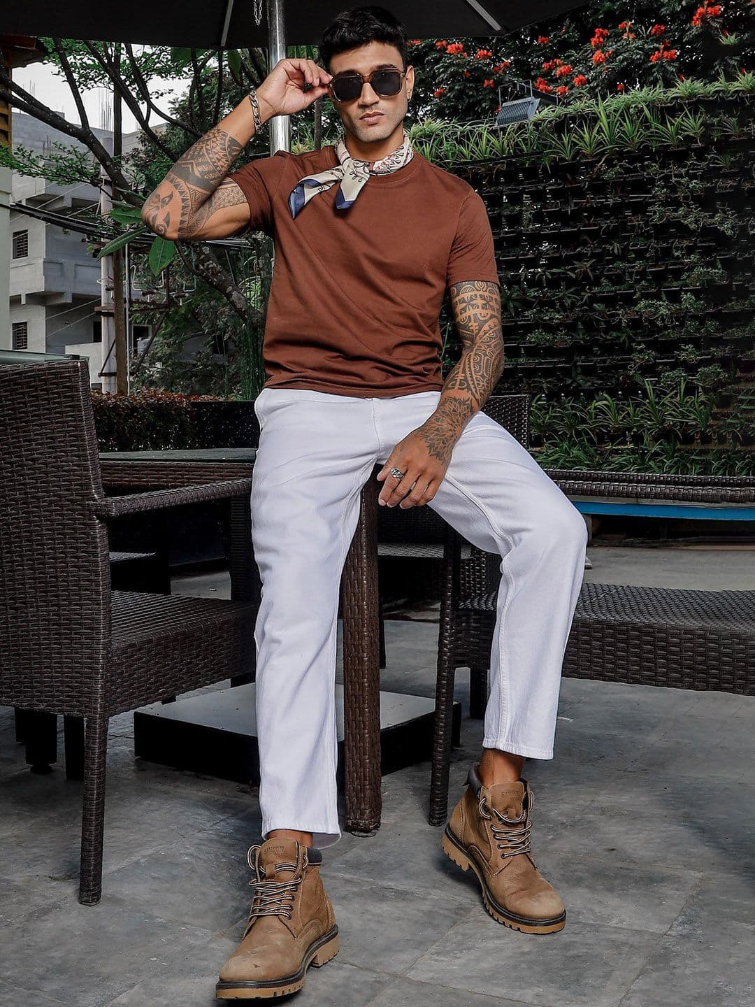 W.T.F - Witnessing True Fashion Men Smart Pure Cotton Relaxed Fit Mid Rise Jeans - view 1