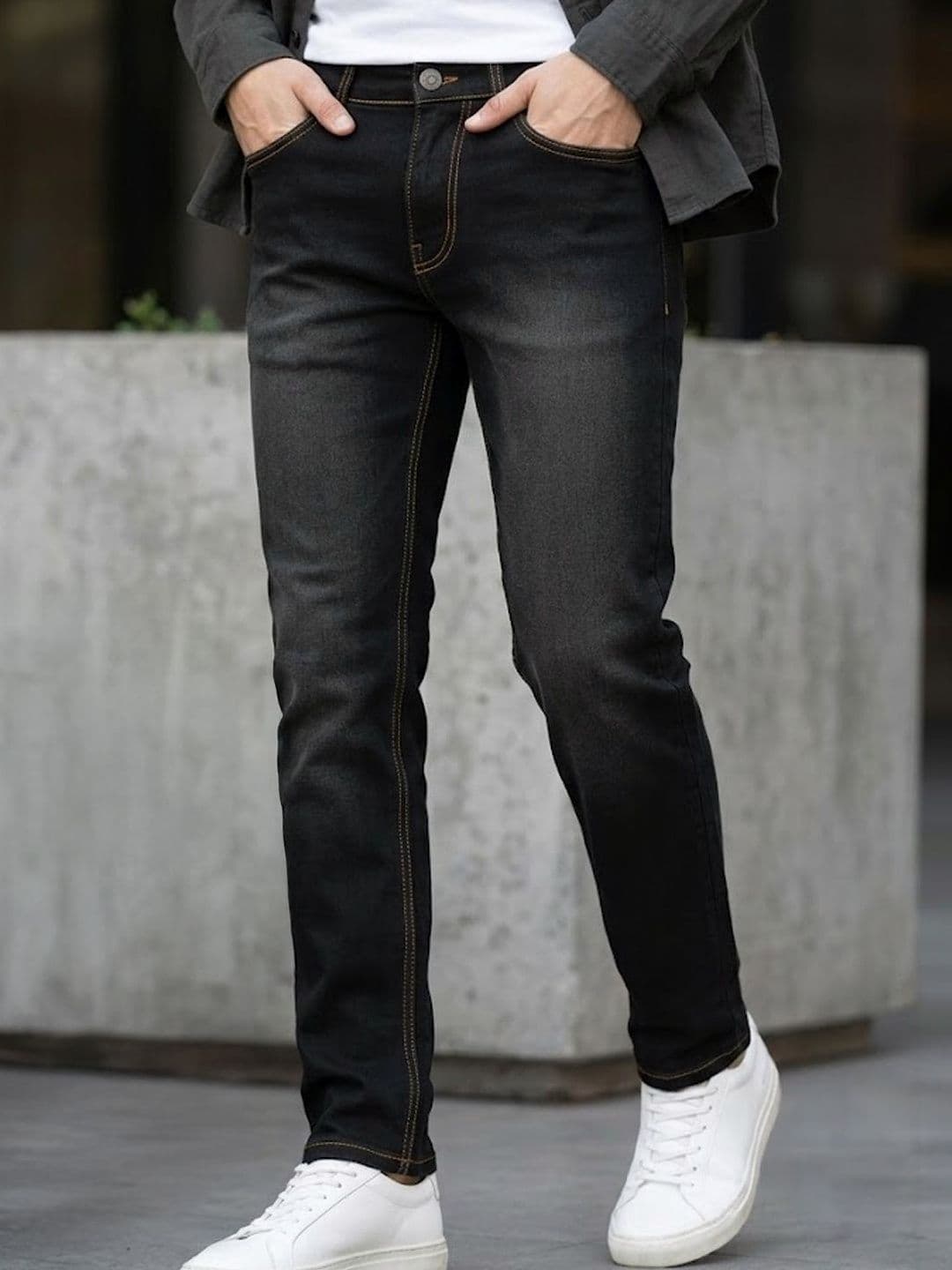 Urbano Fashion Men Regular Fit Washed Stretchable Jeans - view 1