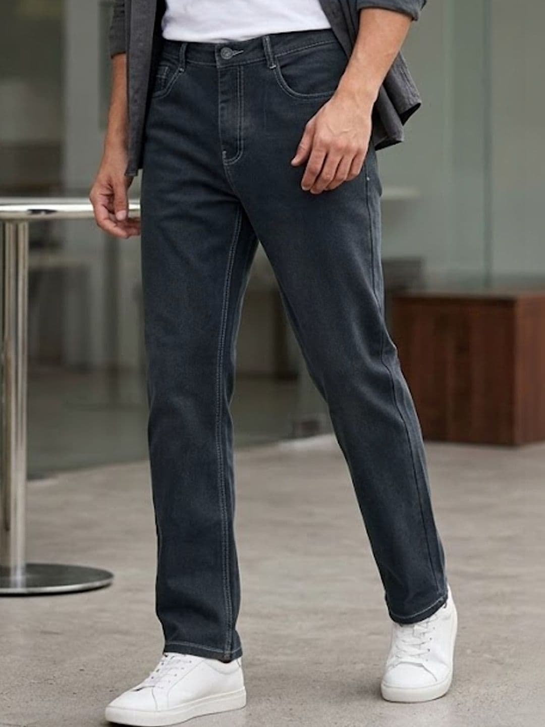 Urbano Fashion Men Straight Fit Mid-Rise Stretchable Jeans - view 1