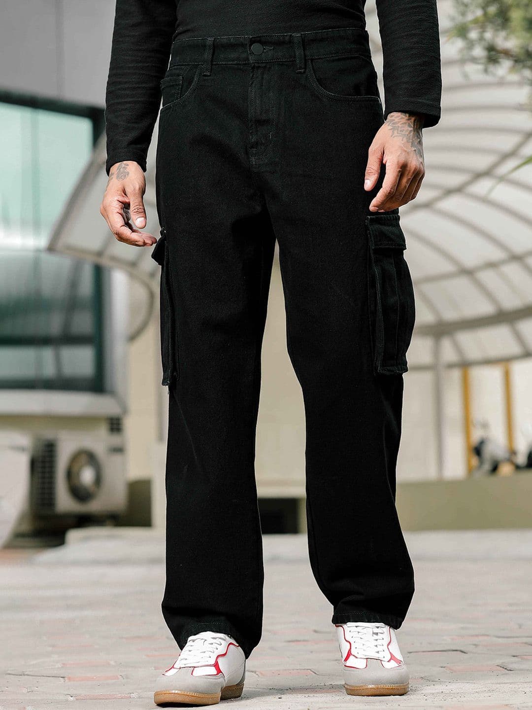 The Roadster Lifestyle Co Pure Cotton Cargo Jeans - view 1
