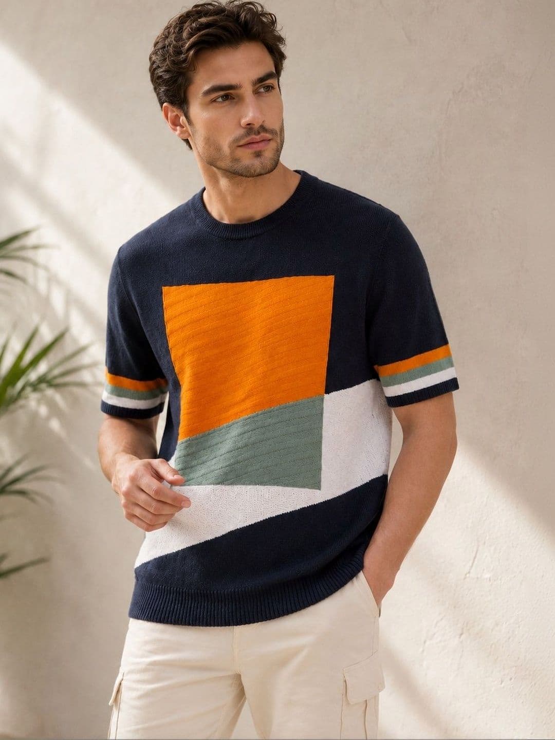 Araavi Men Colourblocked T-shirt - view 1