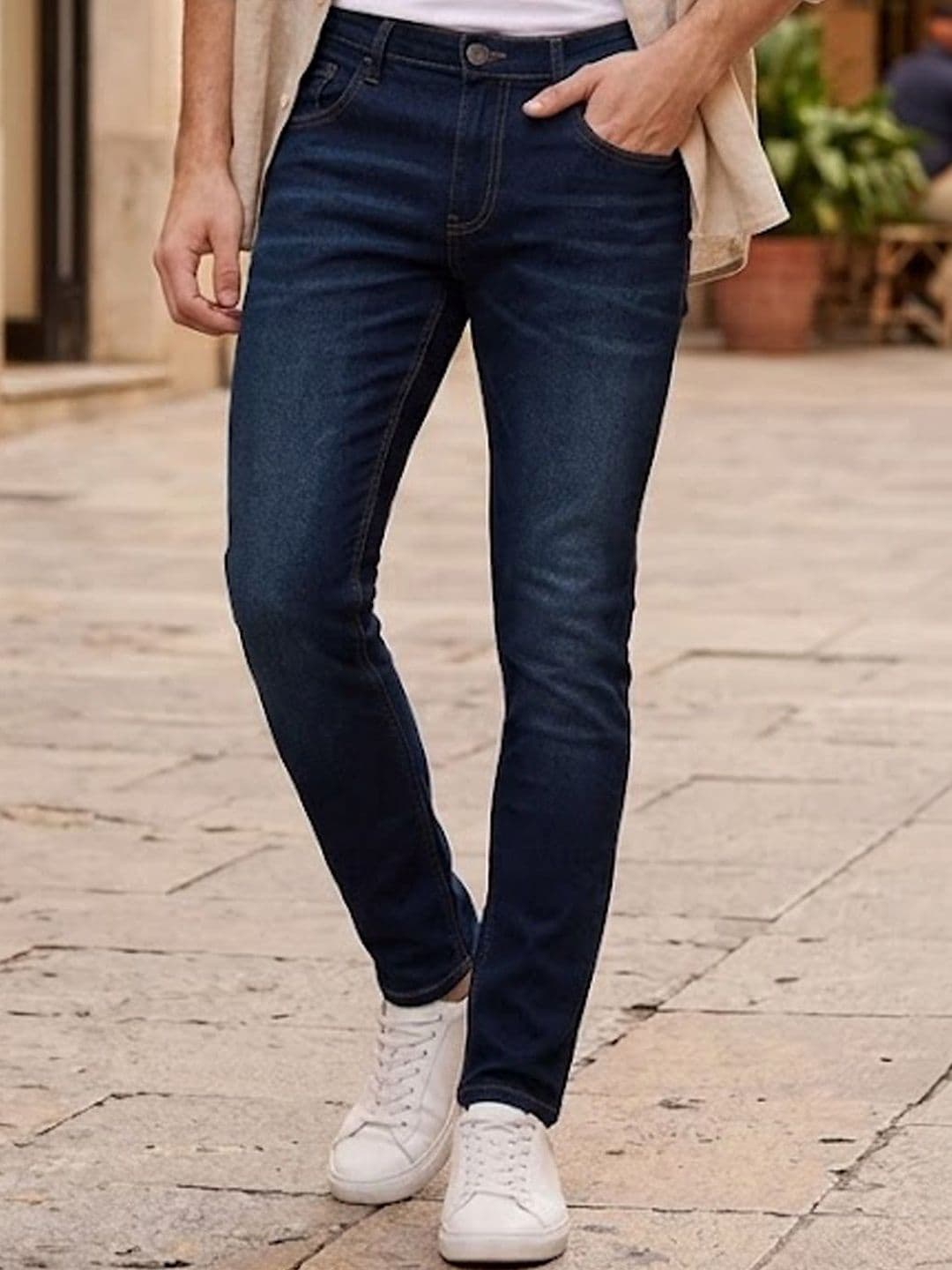 Urbano Fashion Men Skinny Fit Light Fade Stretchable Cotton Jeans - view 1