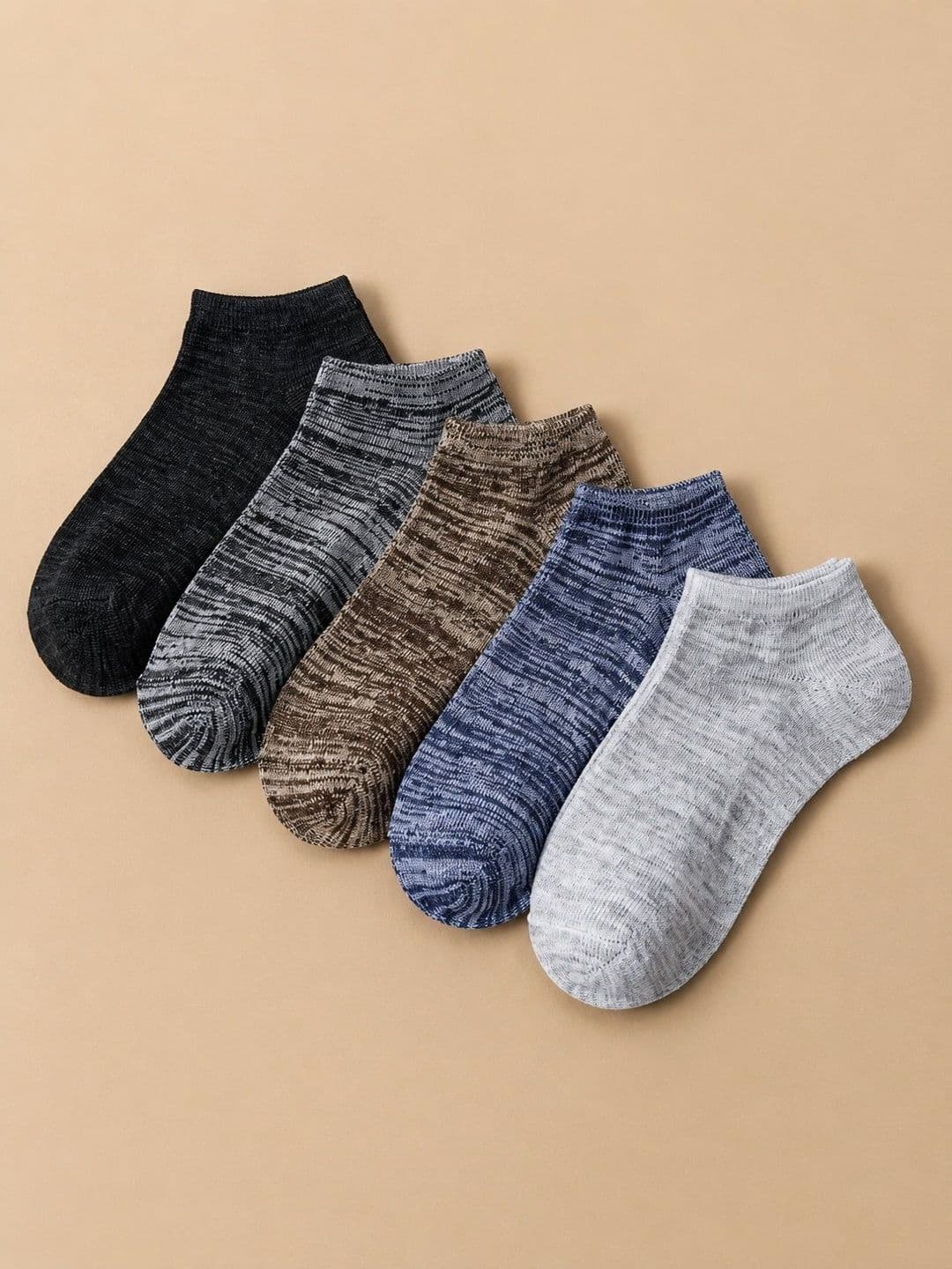 Sloxie Unisex Pack of 5 Cotton Patterned Ankle Length Socks - view 1