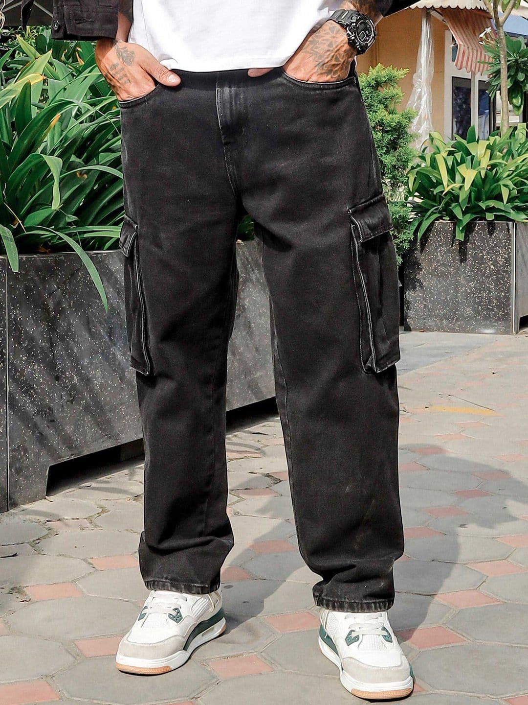 W.T.F - Witnessing True Fashion Men Smart Pure Cotton Relaxed Fit Mid-Rise Jeans - view 1