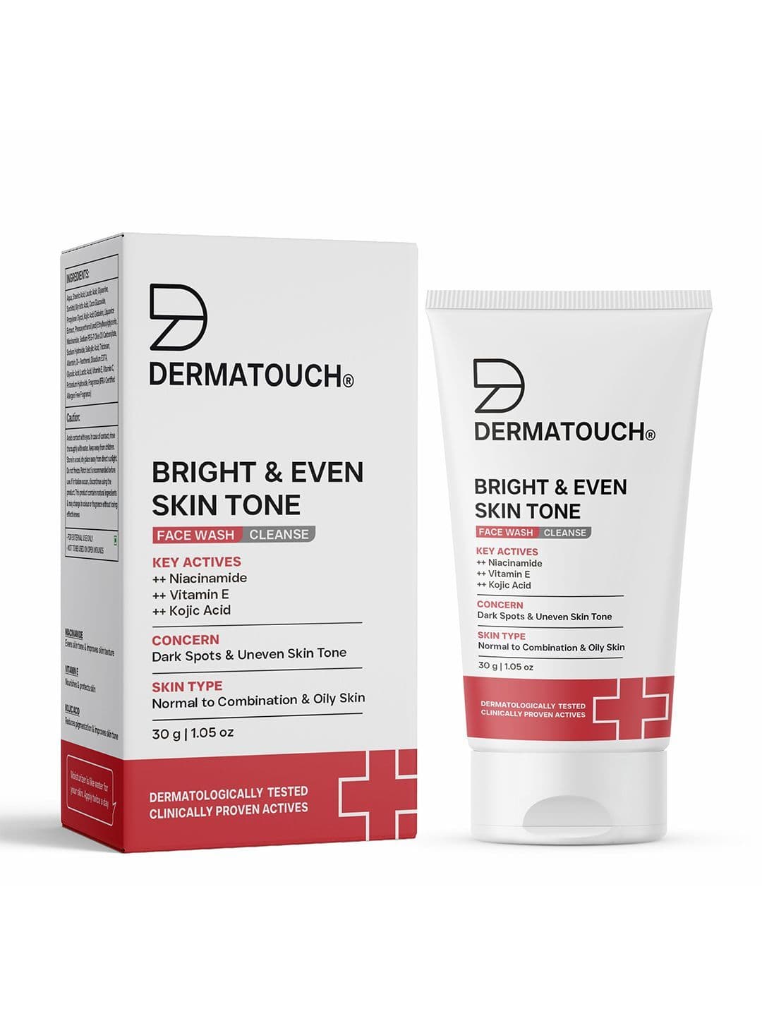 Dermatouch Dailyglow Bright & Even Skin Tone Face Wash with Niacinamide & Vitamin E - 30g - view 1