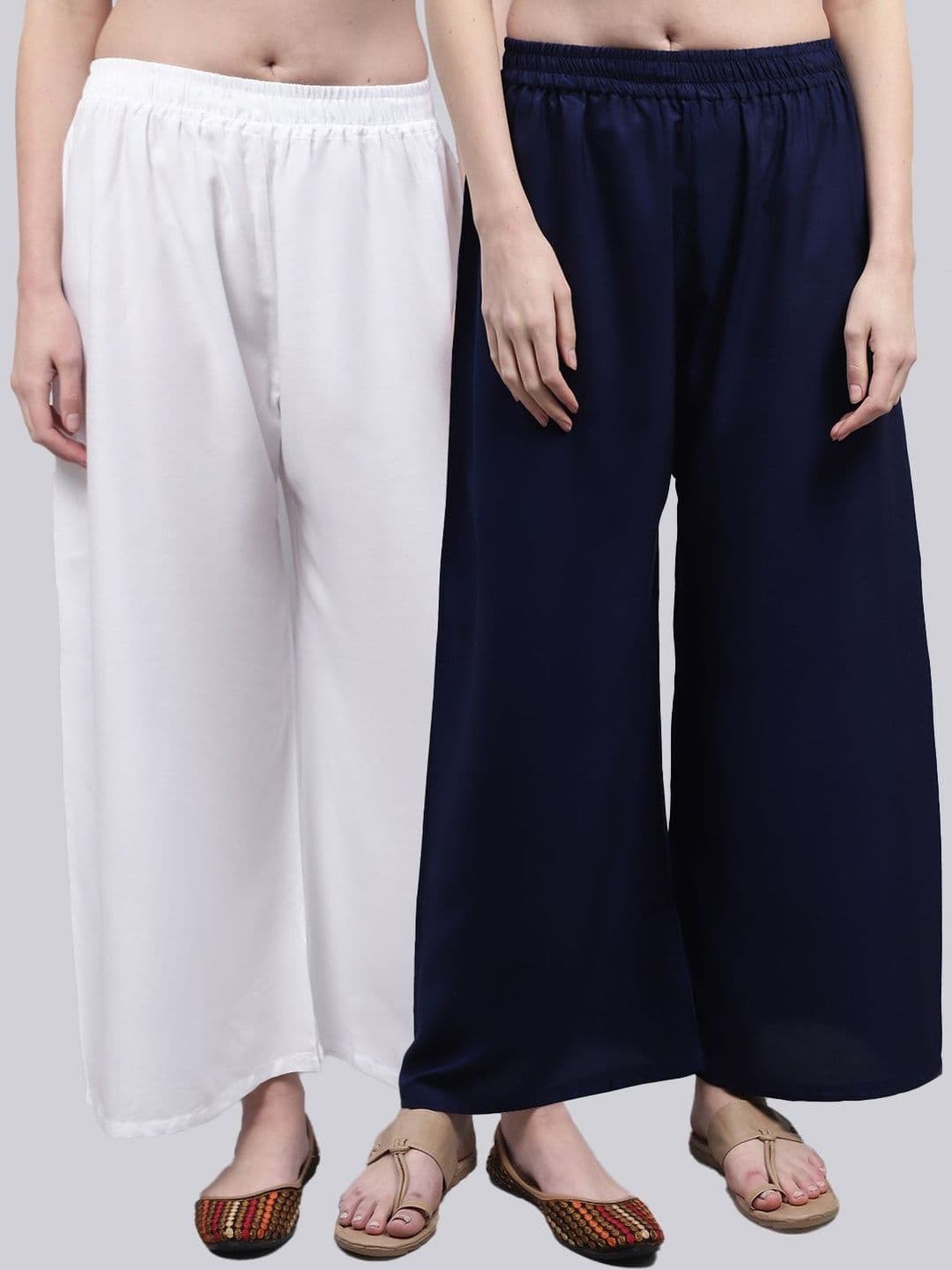 KALINI Women 2 Flared Ethnic Palazzos - view 1