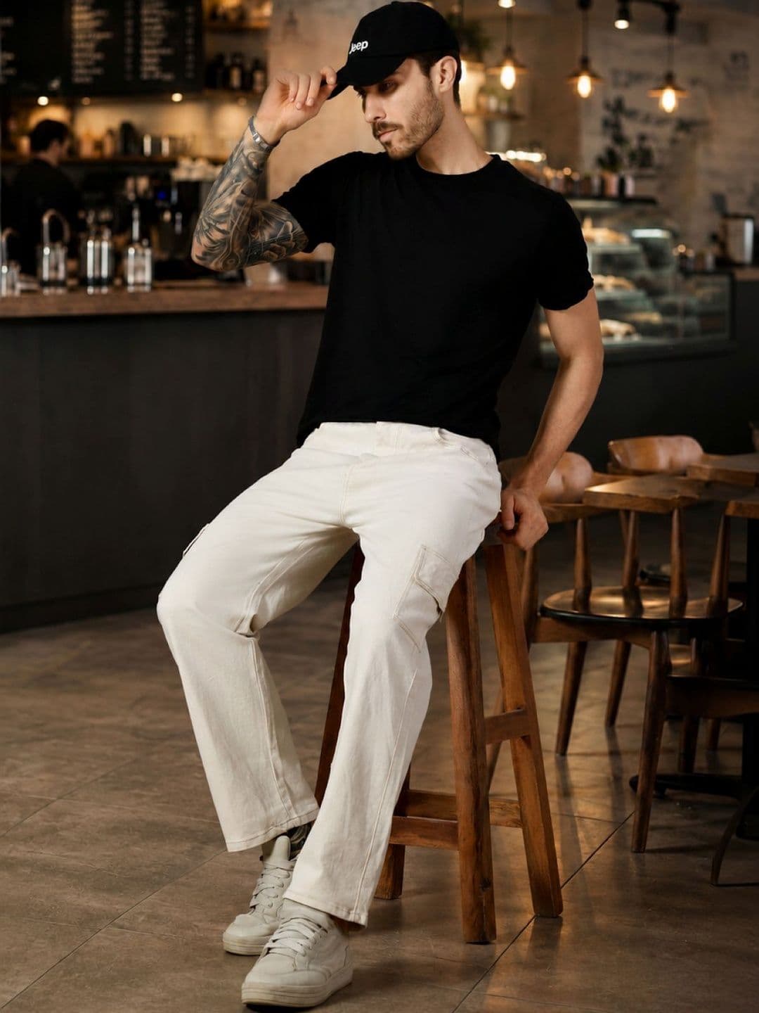 Encrypt Men Classic Regular Fit Mid-Rise Stretchable Jeans - view 1