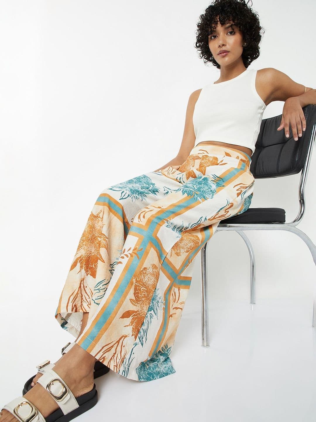 max Women Floral Printed Palazzos - view 1