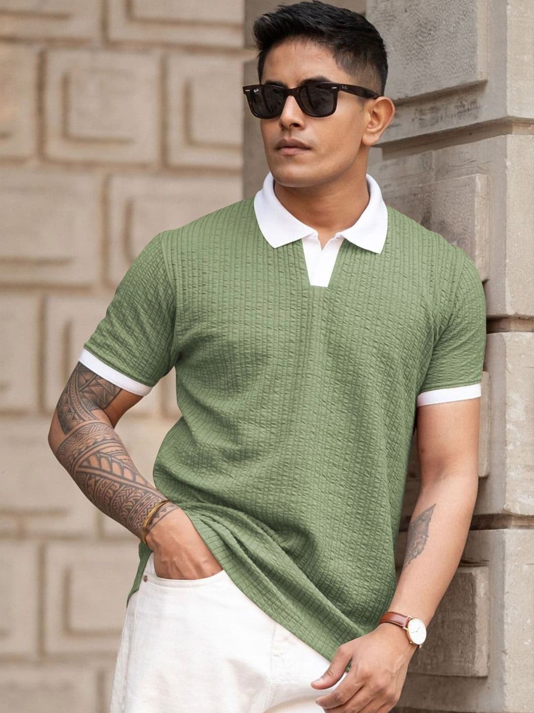 HERE&NOW Men Polo Collar T-shirt - view 1