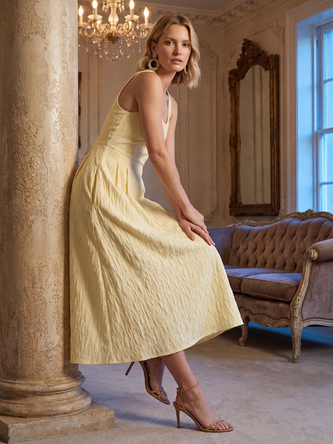 French Connection Textured Pure Cotton A-Line Dress - view 1