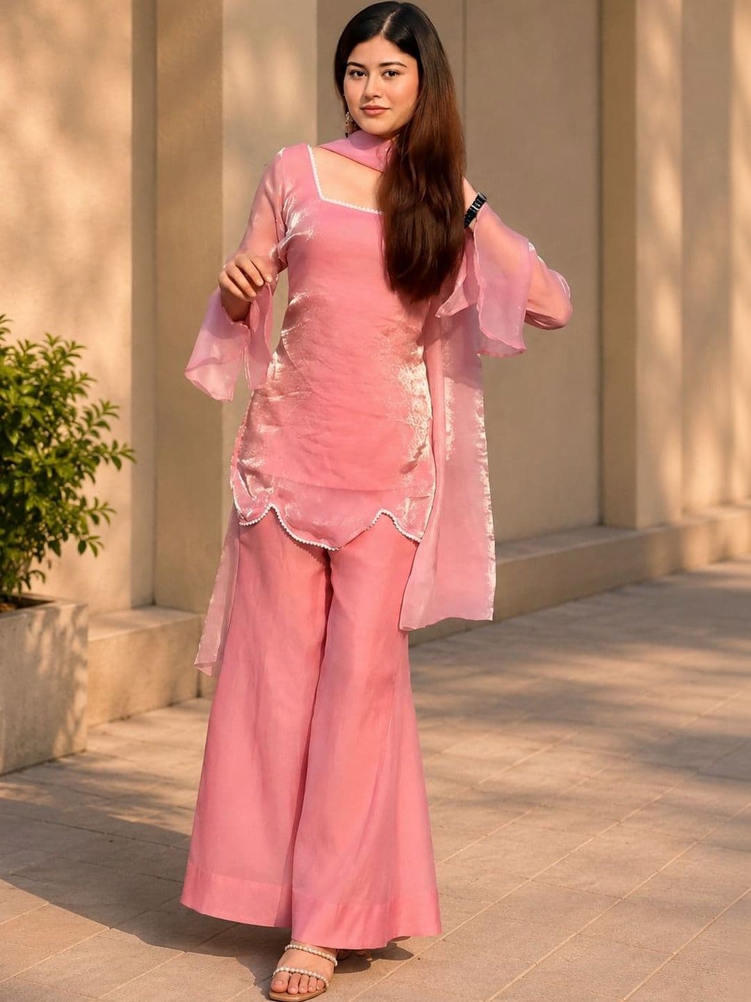 AASTHA FASHION Women Regular Kurta with Palazzos & With Dupatta - view 1