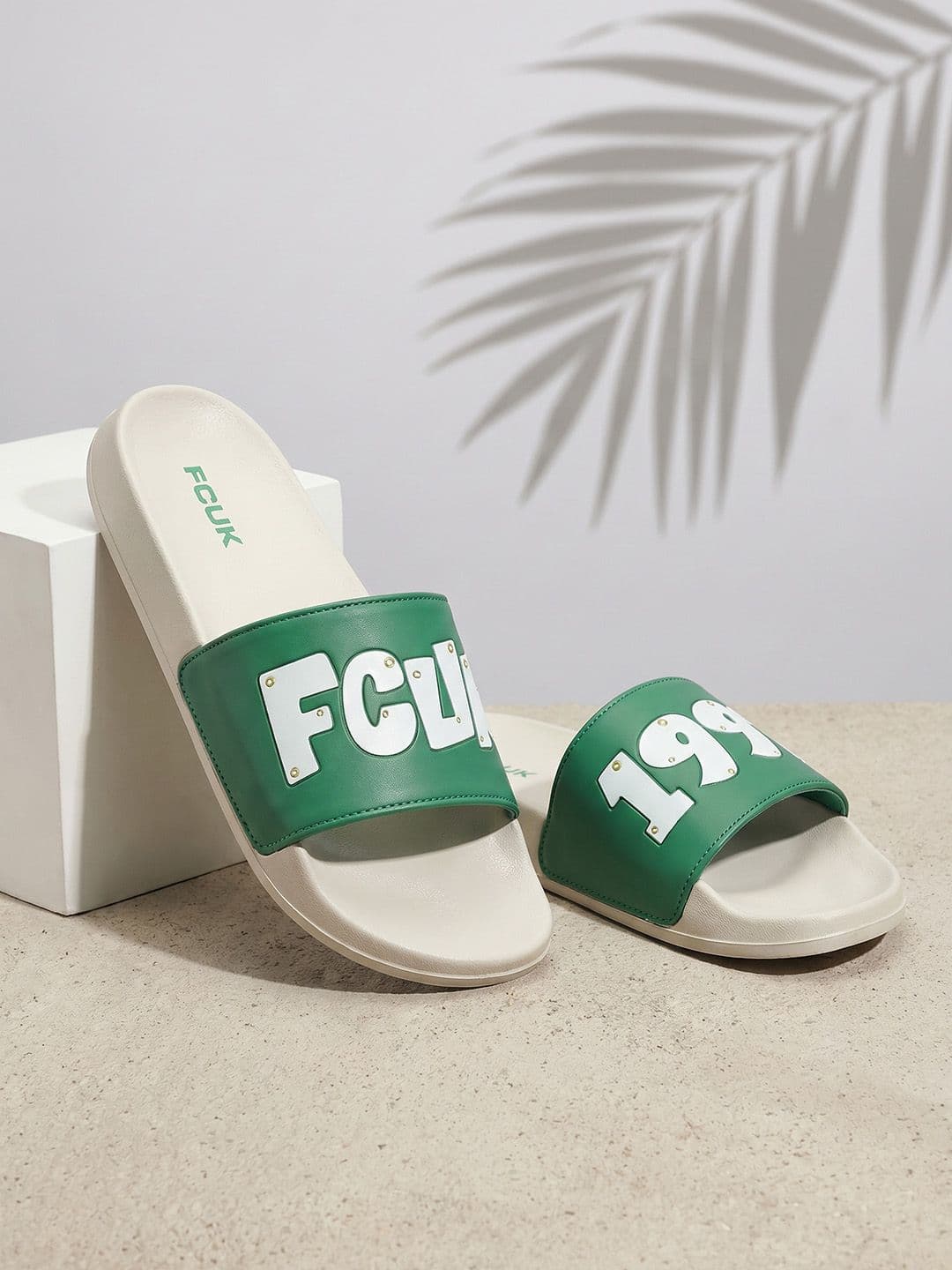 FCUK Men Brand Logo Printed Sliders - view 1