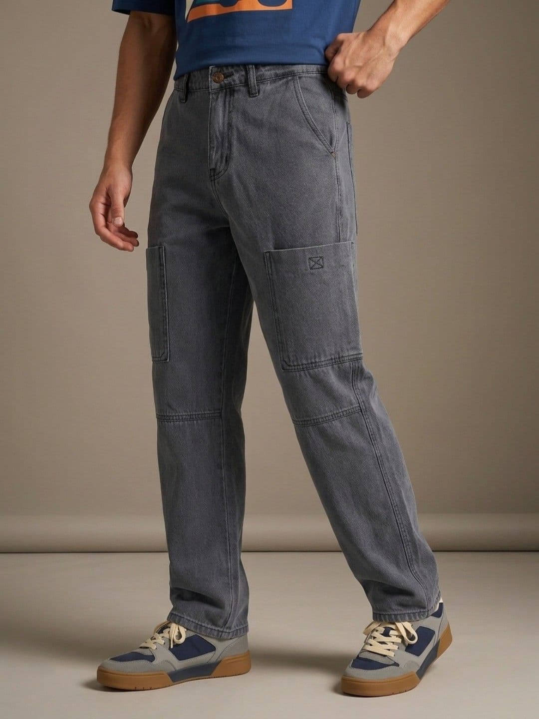 glitchez Men Straight Fit Mid-Rise Stretchable Jeans - view 1