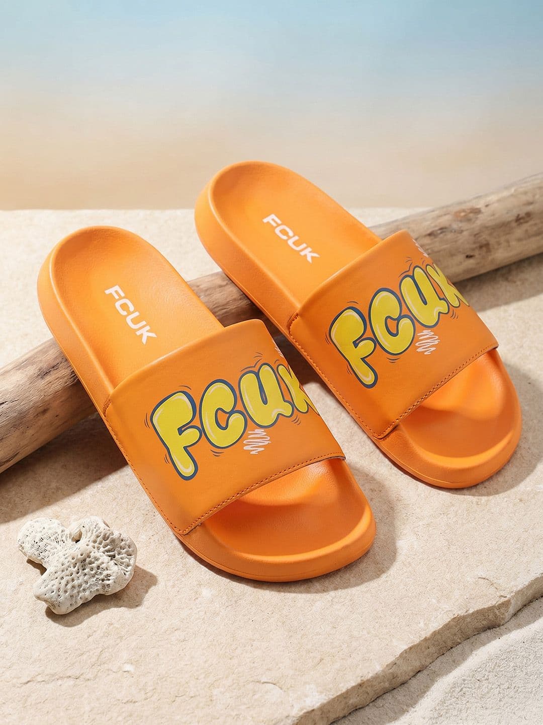 FCUK Men Printed Sliders - view 1
