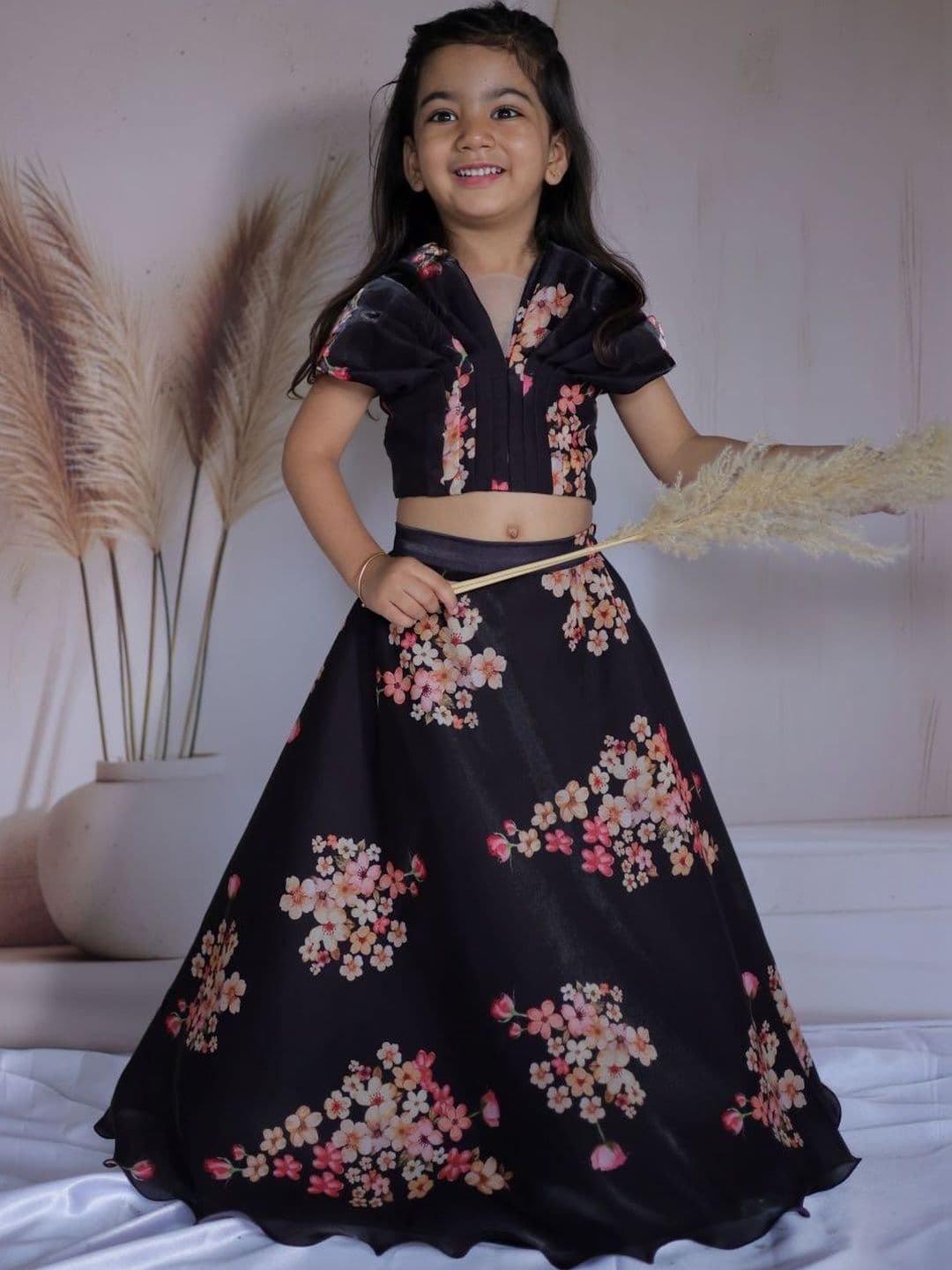 Little Loom Girls Printed Ready to Wear Lehenga & - view 1