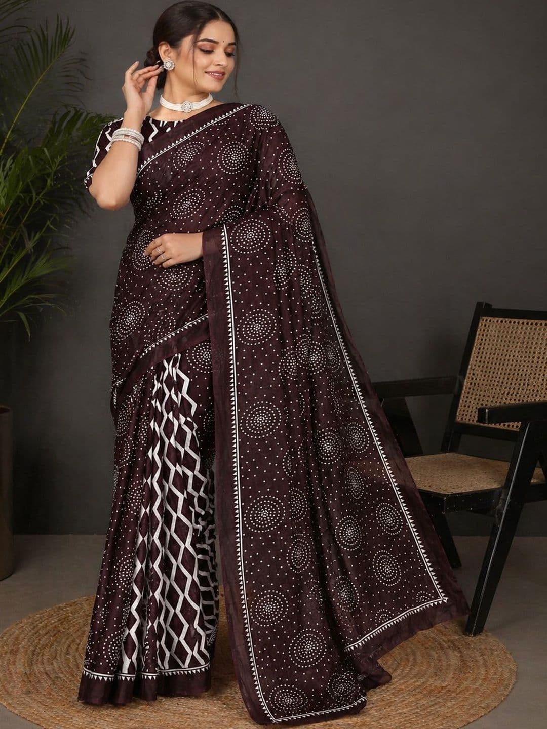 Ravi Janki Suit & Sarees Bandhani Pure Cotton Bandhani Saree - view 1