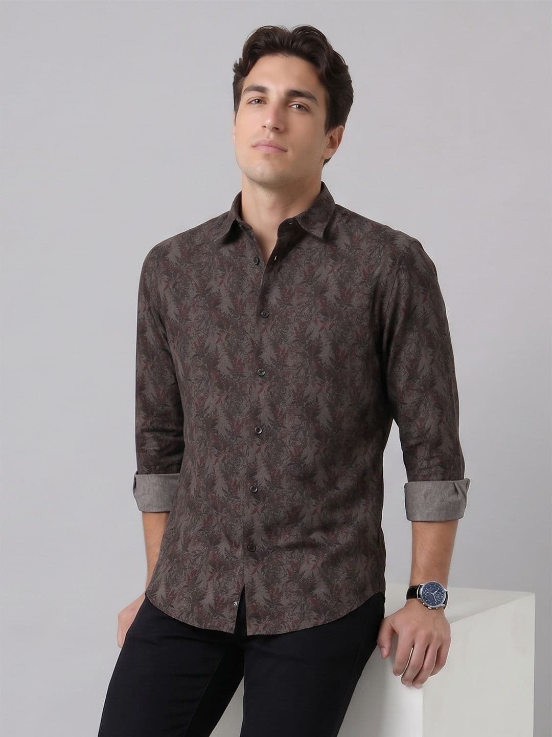 Indian Terrain Slim Fit Tropical Printed Casual Shirt - view 1