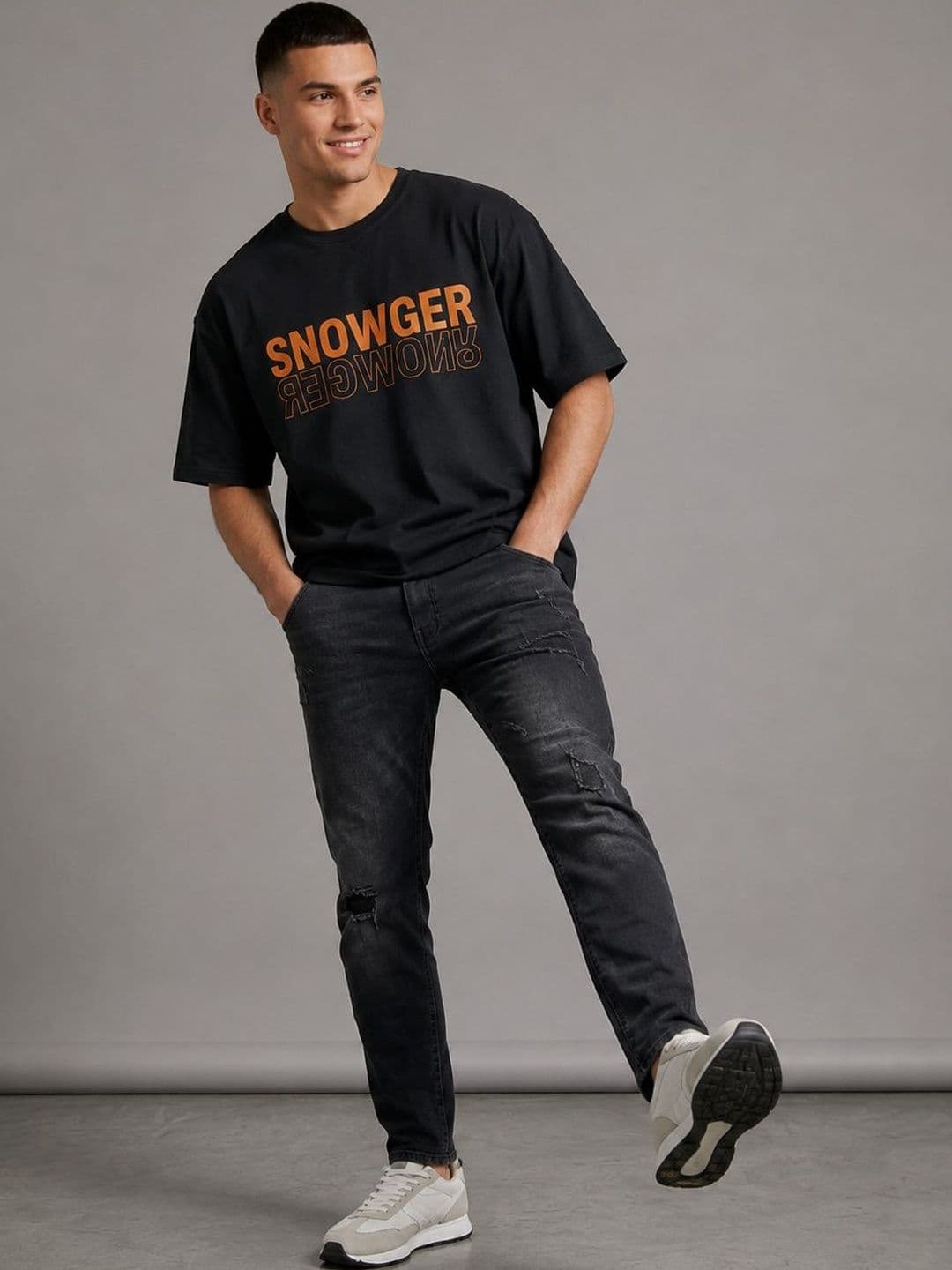 HERE&NOW Men Typography Printed T-shirt - view 1