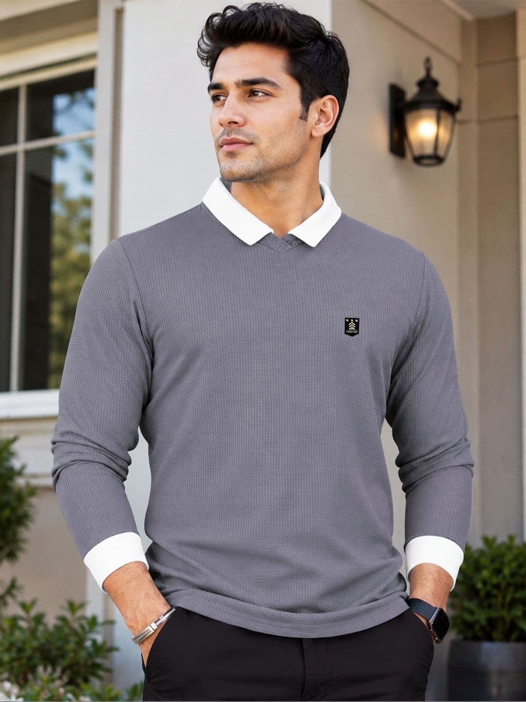 VeBNoR Men Polo Collar T-shirt - view 1
