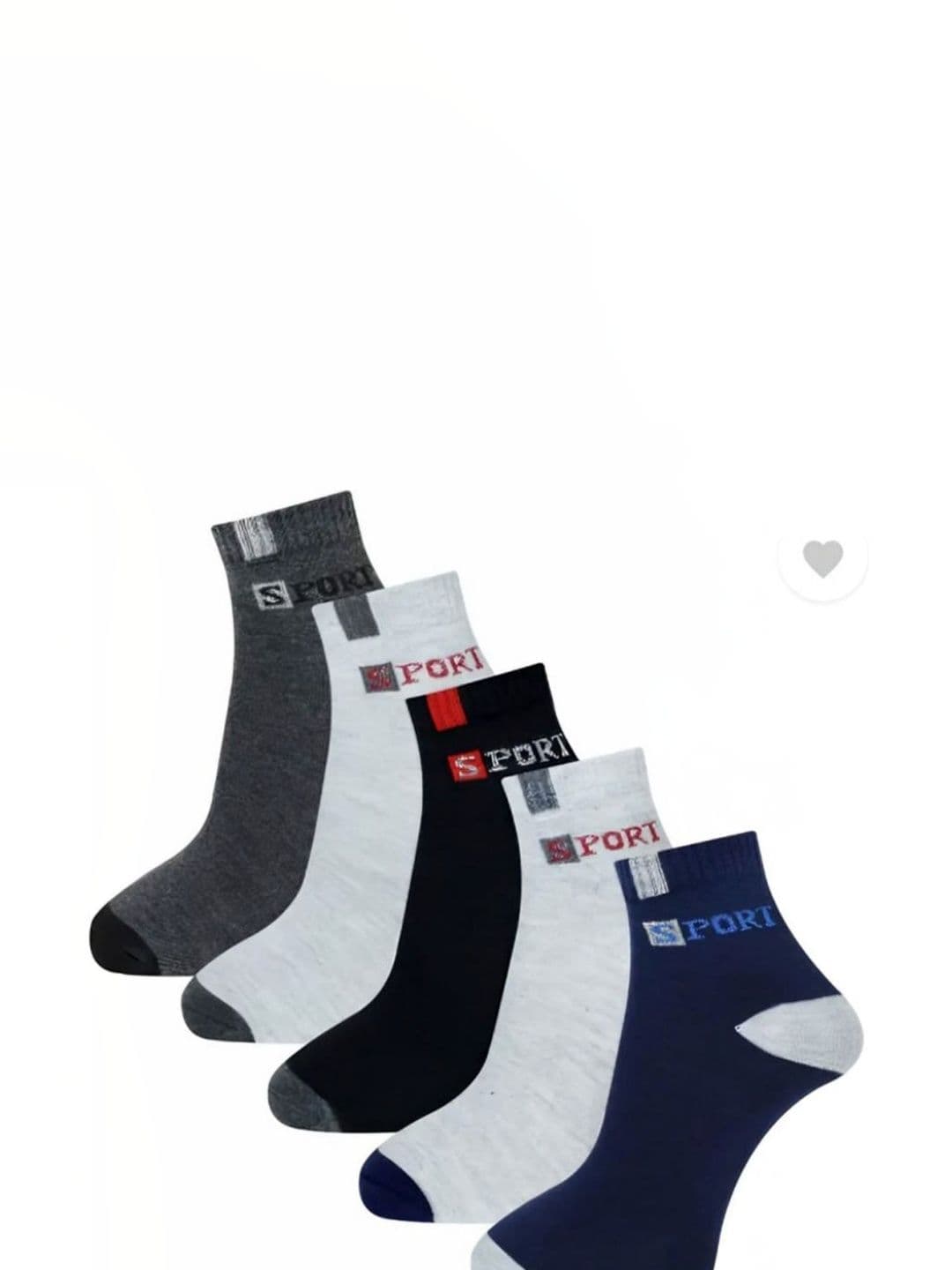 JEMOX Men Pack of 5 Cotton Blend Assorted Patterned Ankle Length Socks - view 1