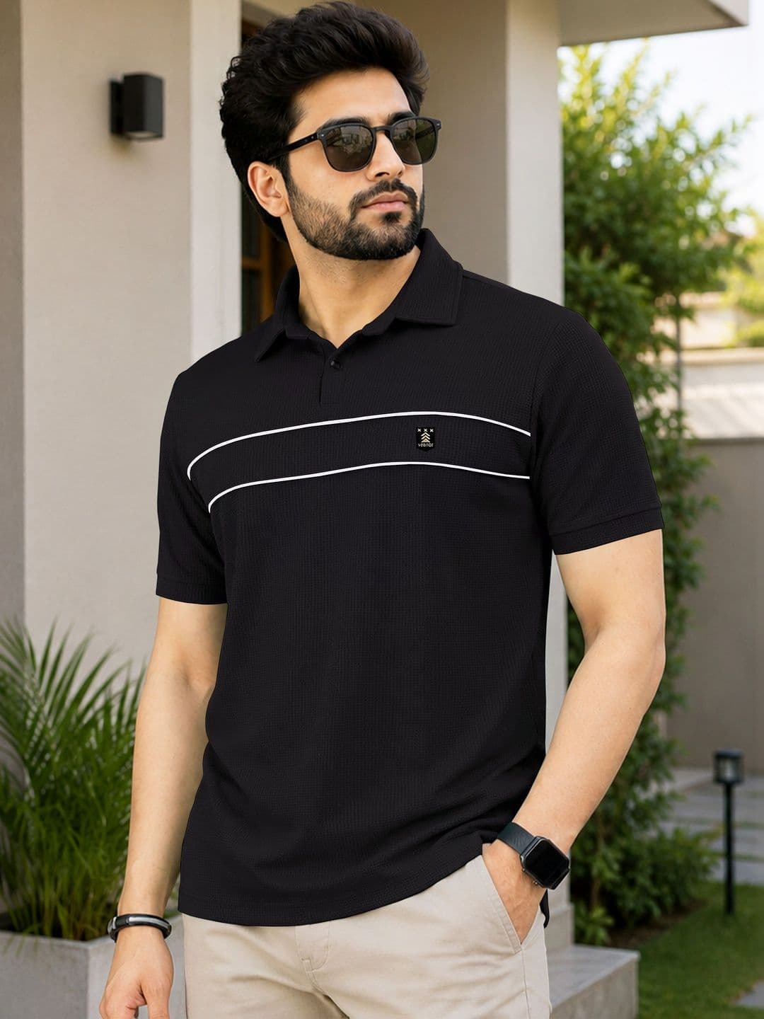 VeBNoR Men Polo Collar T-shirt - view 1
