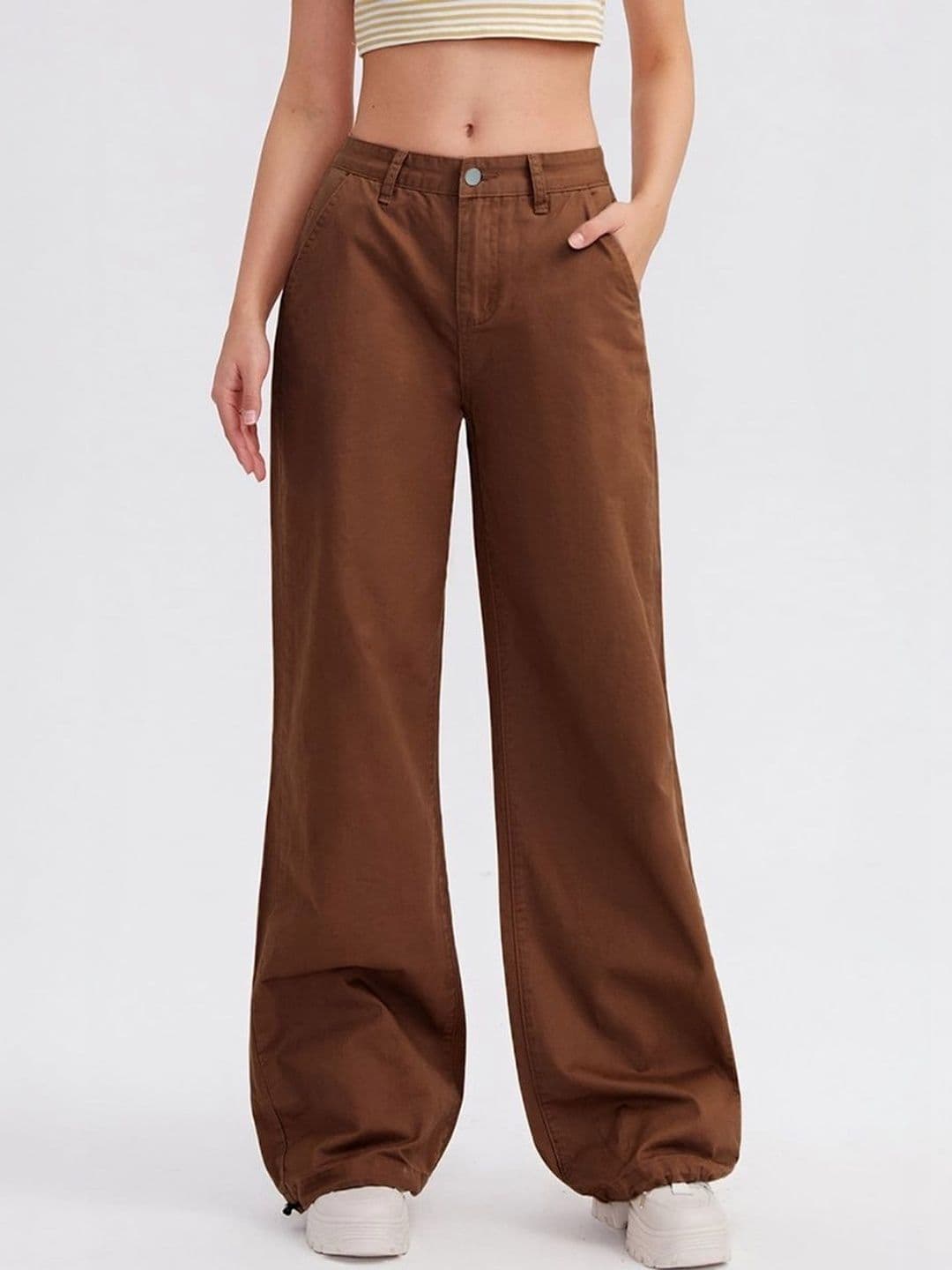 YAMEETFIT Women Jean Wide Leg Mid-Rise Jeans - view 1
