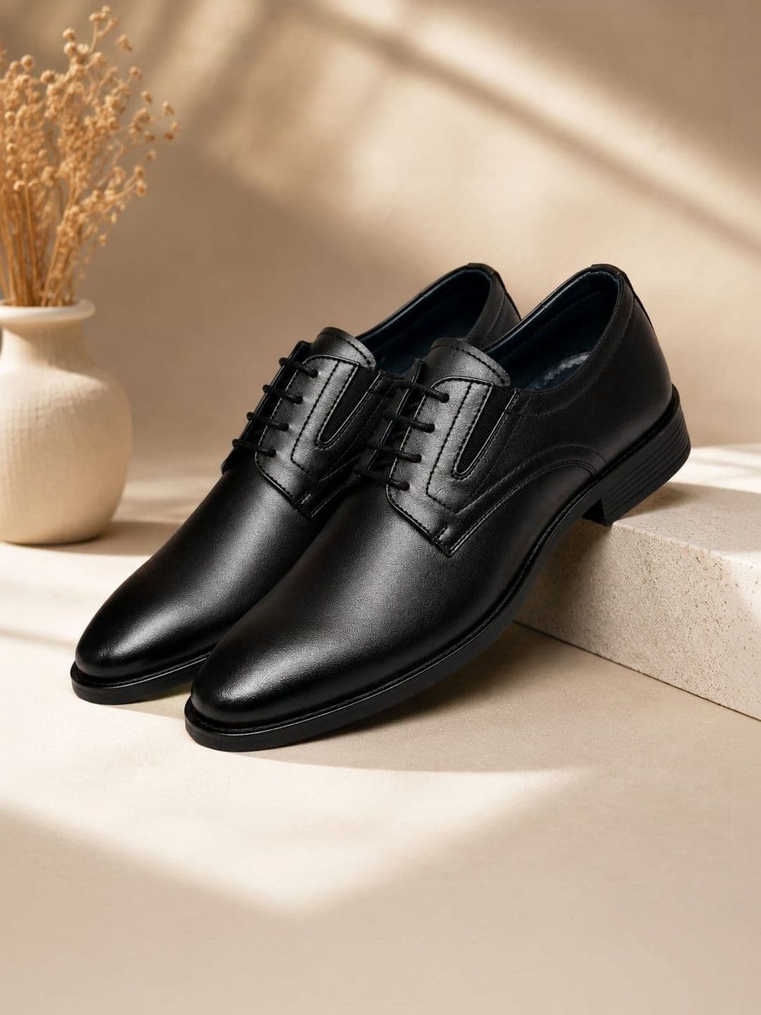 House of Pataudi Men Pointed-Toe Formal Derbys - view 1