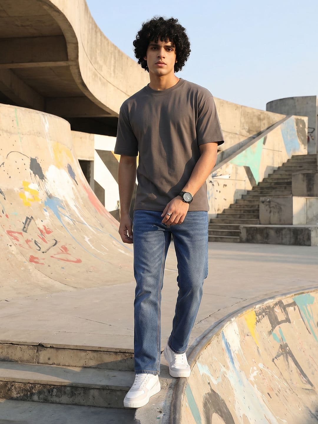 The Roadster Life Co. Men Medium Shade Stretchable Jeans - view 1