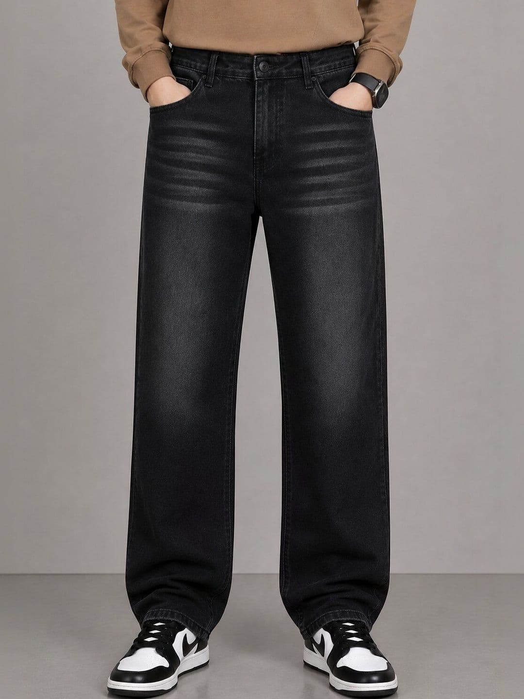R.Code by The Roadster Life Co. Men Comfort Relaxed Fit Mid-Rise Jeans - view 1