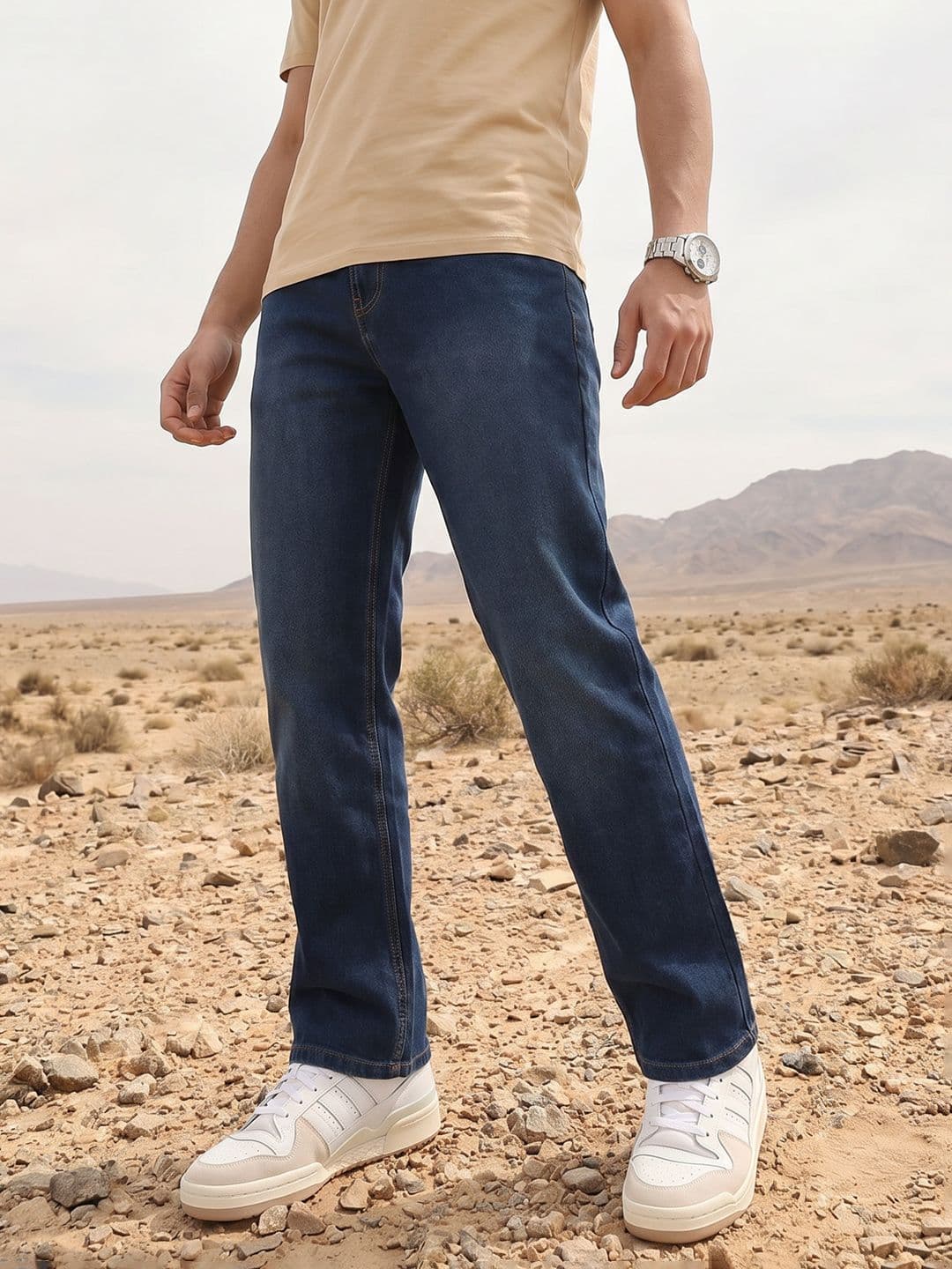 The Roadster Life Co. Men Relaxed Fit Light Fade Stretchable Jeans - view 1