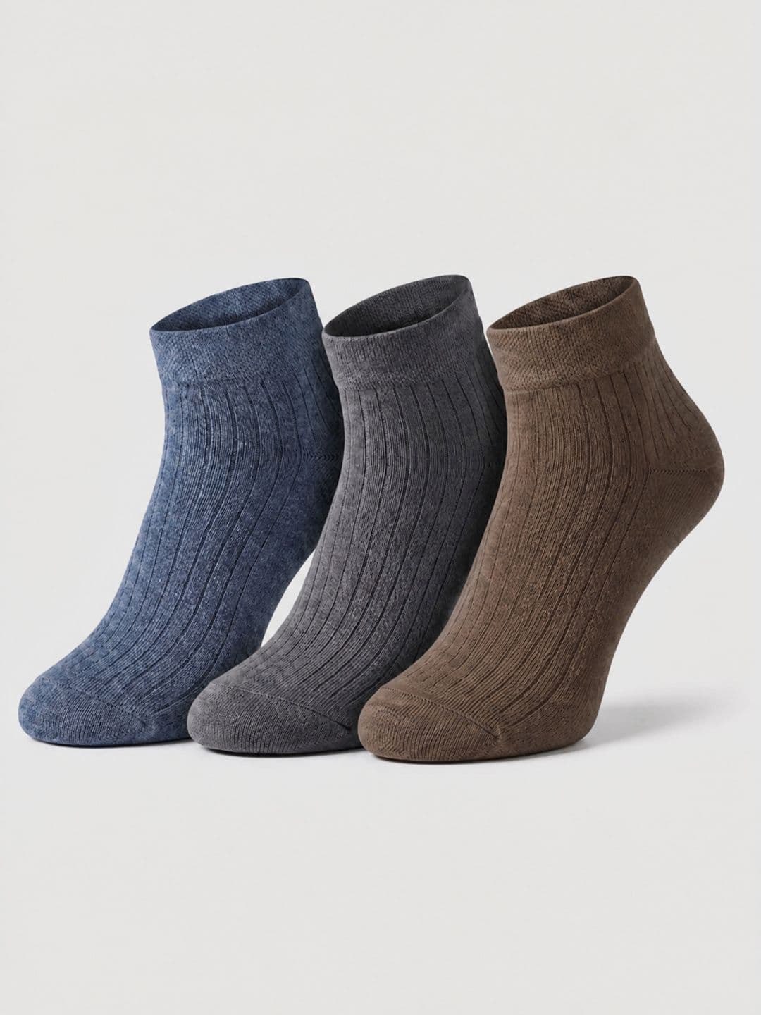 SZN Unisex Pack of 3 Cotton Assorted Patterned Ankle Length Socks - view 1