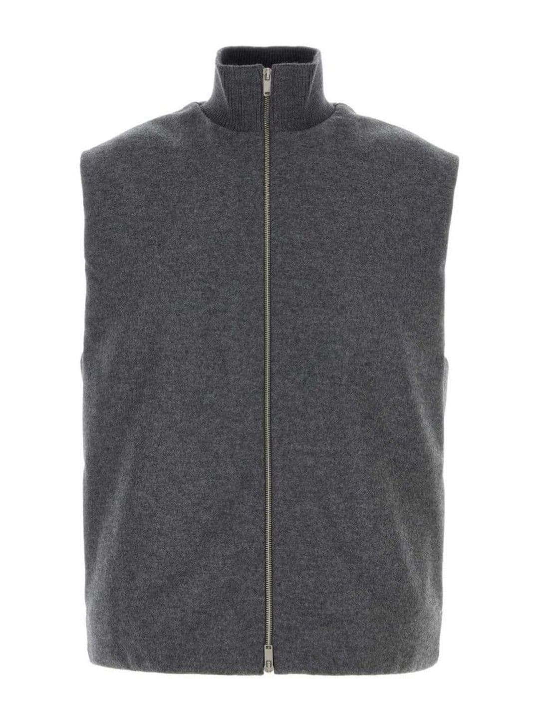 Jil Sander Grey Mock Collar Jacket - view 1