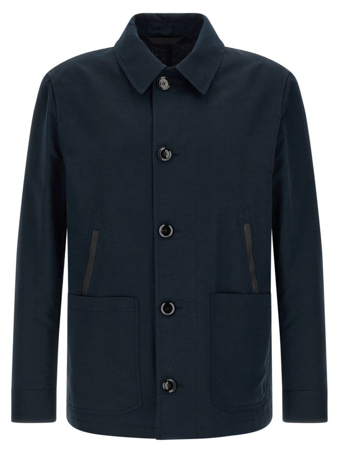 Brioni Blue Shirt Collar Jacket - view 1